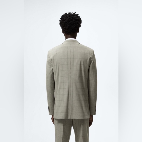 SALE!NWT $149 ZARA CHECKERED SUIT BLAZER SIZE 40 - Picture 2 of 8